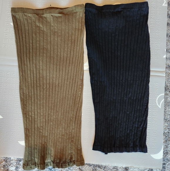 2 for 1 Olive Green and Black Pencil Skirts - Picture 2 of 3